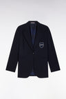 Oversized navy suit jacket in virgin wool