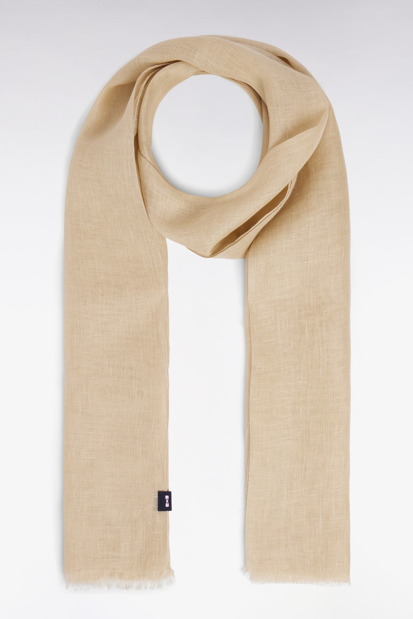 Light beige linen scarf