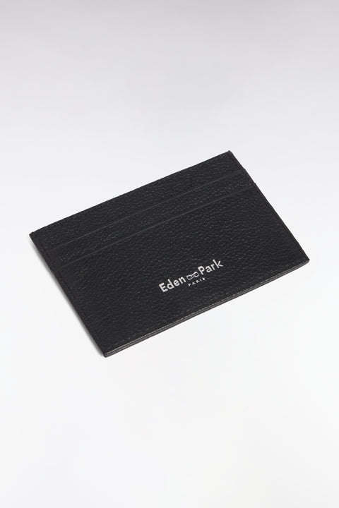 Embossed black leather card holder - Image 3