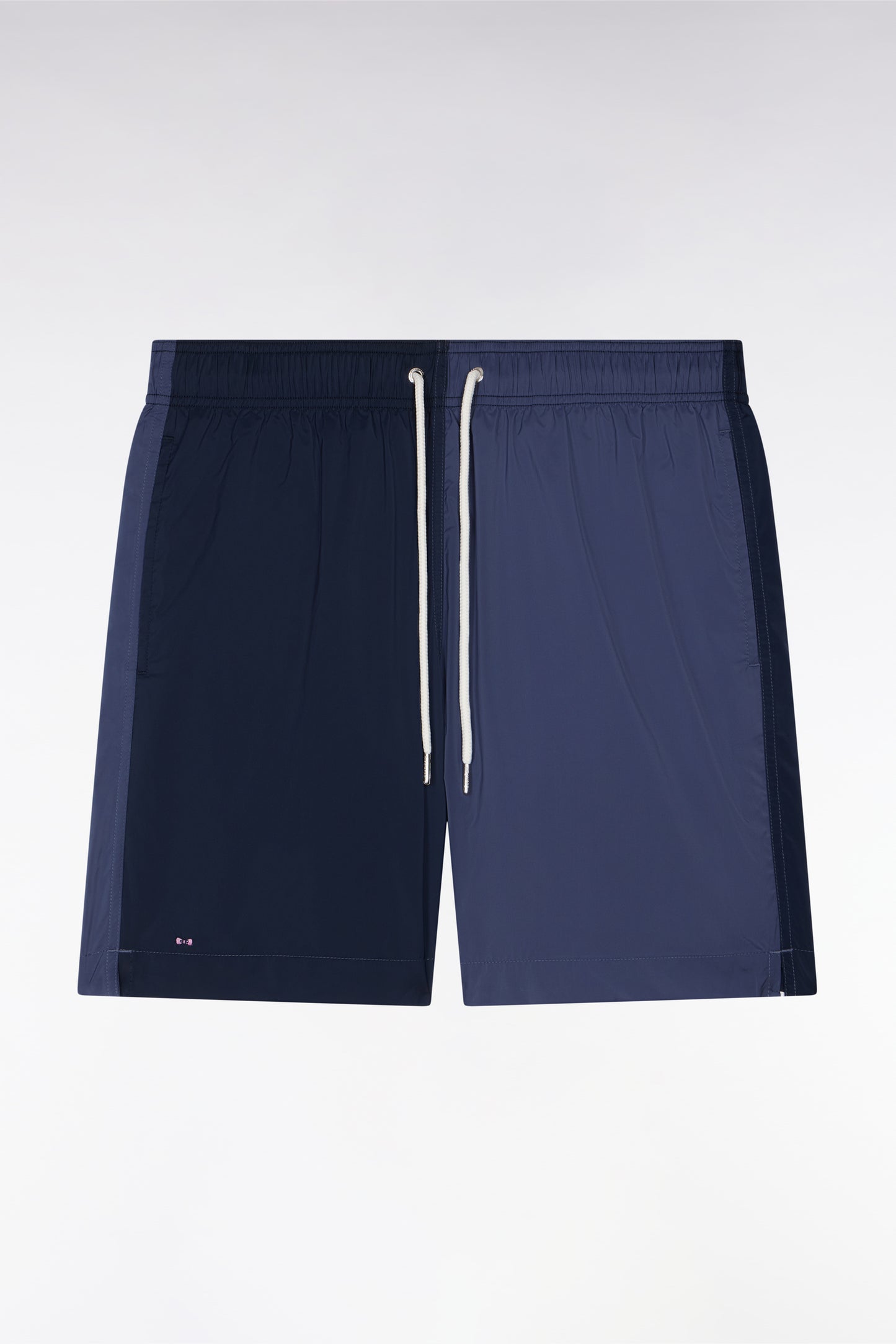 Two-tone navy swimsuit