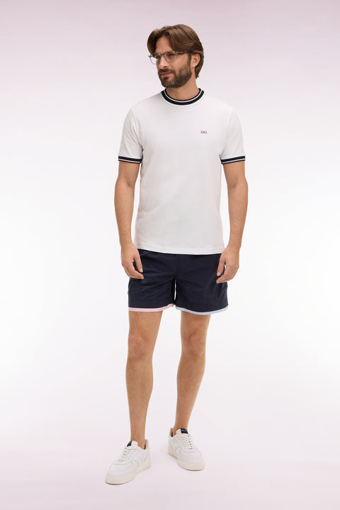 Maillot de bain marine passepoils contrastés - Image 3