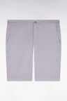 Bermuda chino en gabardine stretch gris