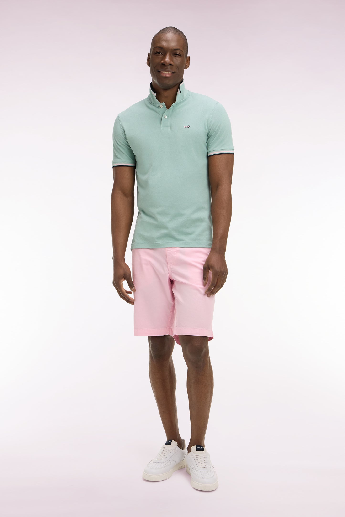 Bermuda chino en gabardine stretch rose