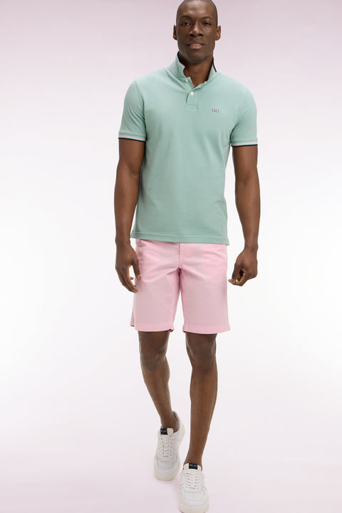 Bermuda chino en gabardine stretch rose - Image 1