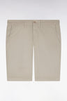 Chino Bermuda shorts in light gray stretch gabardine