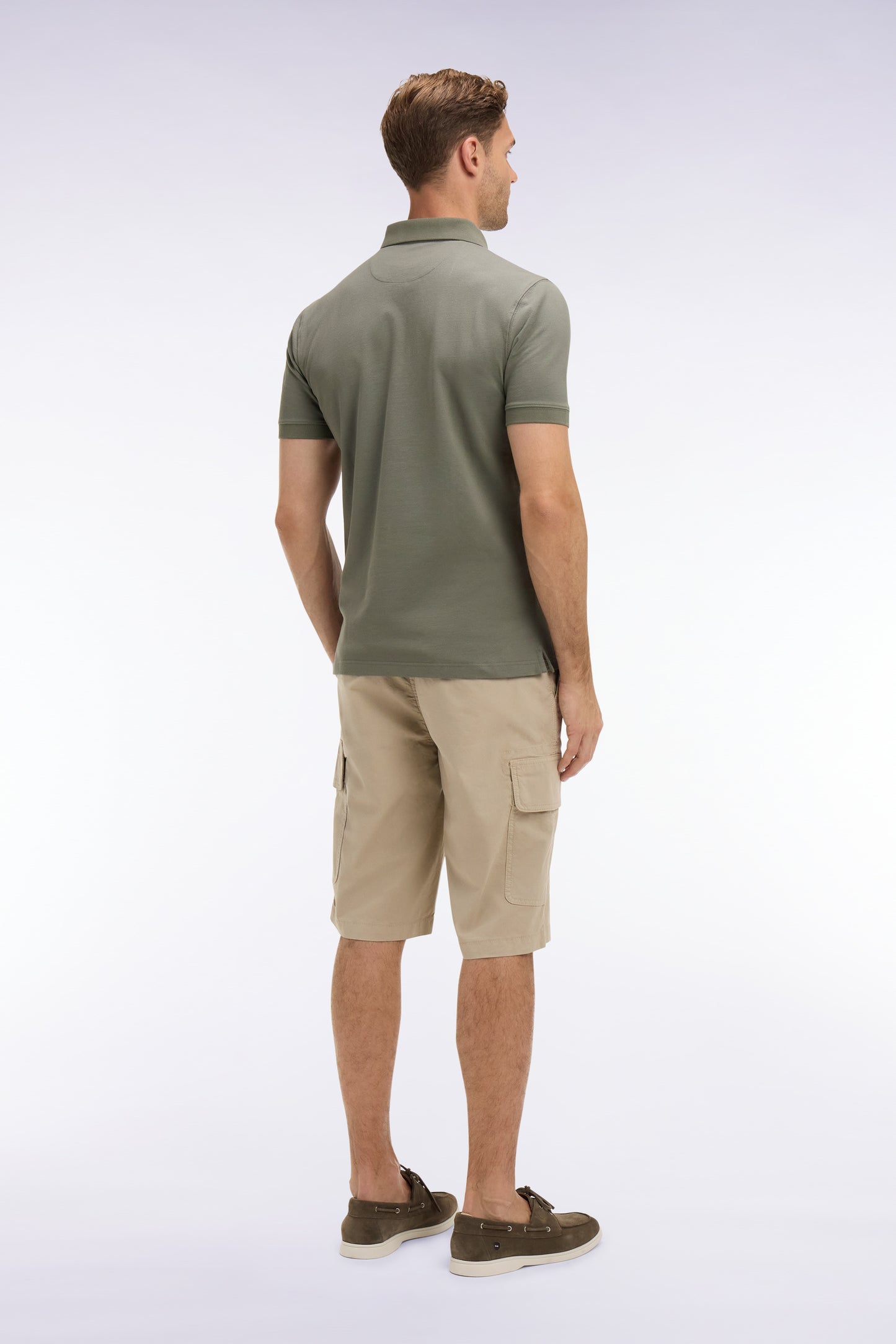 Bermuda cargo en coton beige