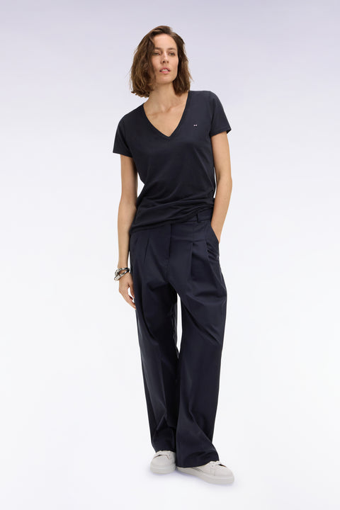 Pantalon flare fluide noir - Image 1