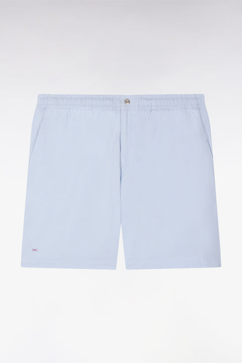 Light gray cotton poplin shorts - Image 2