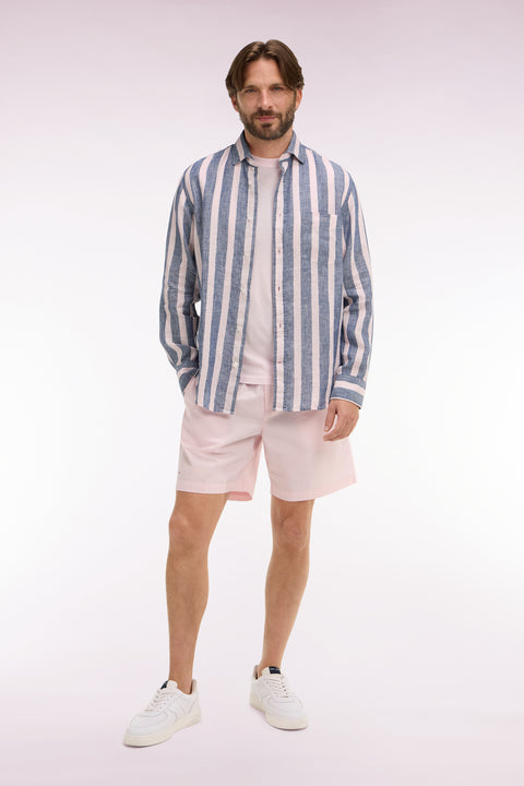 Pink cotton poplin shorts - Image 3