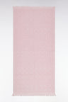 Pink cotton hand towel with micro bowknot patterns