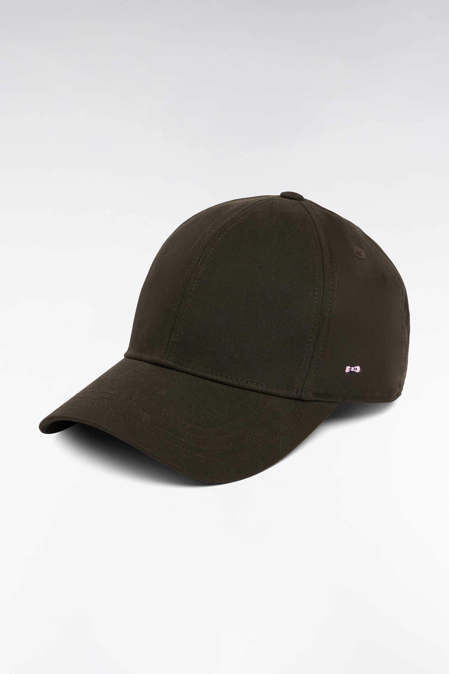 Khaki stretch cotton twill cap