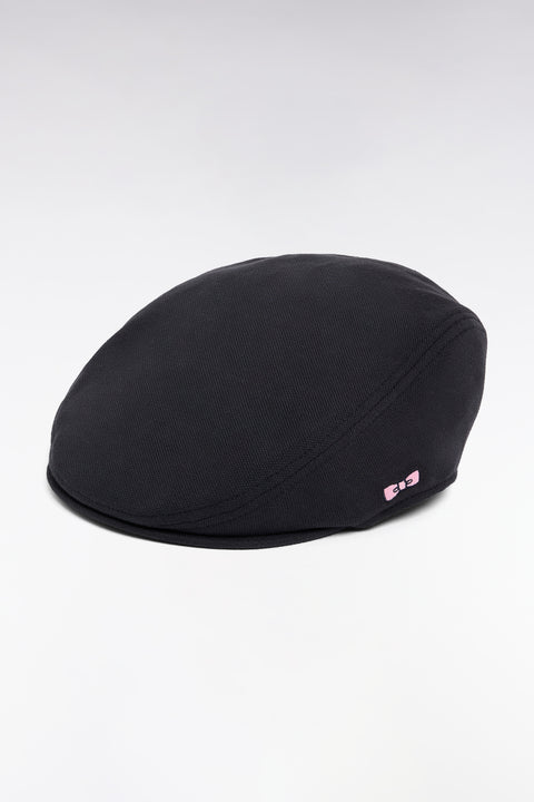 Casquette béret en piqué de coton marine - Image 1