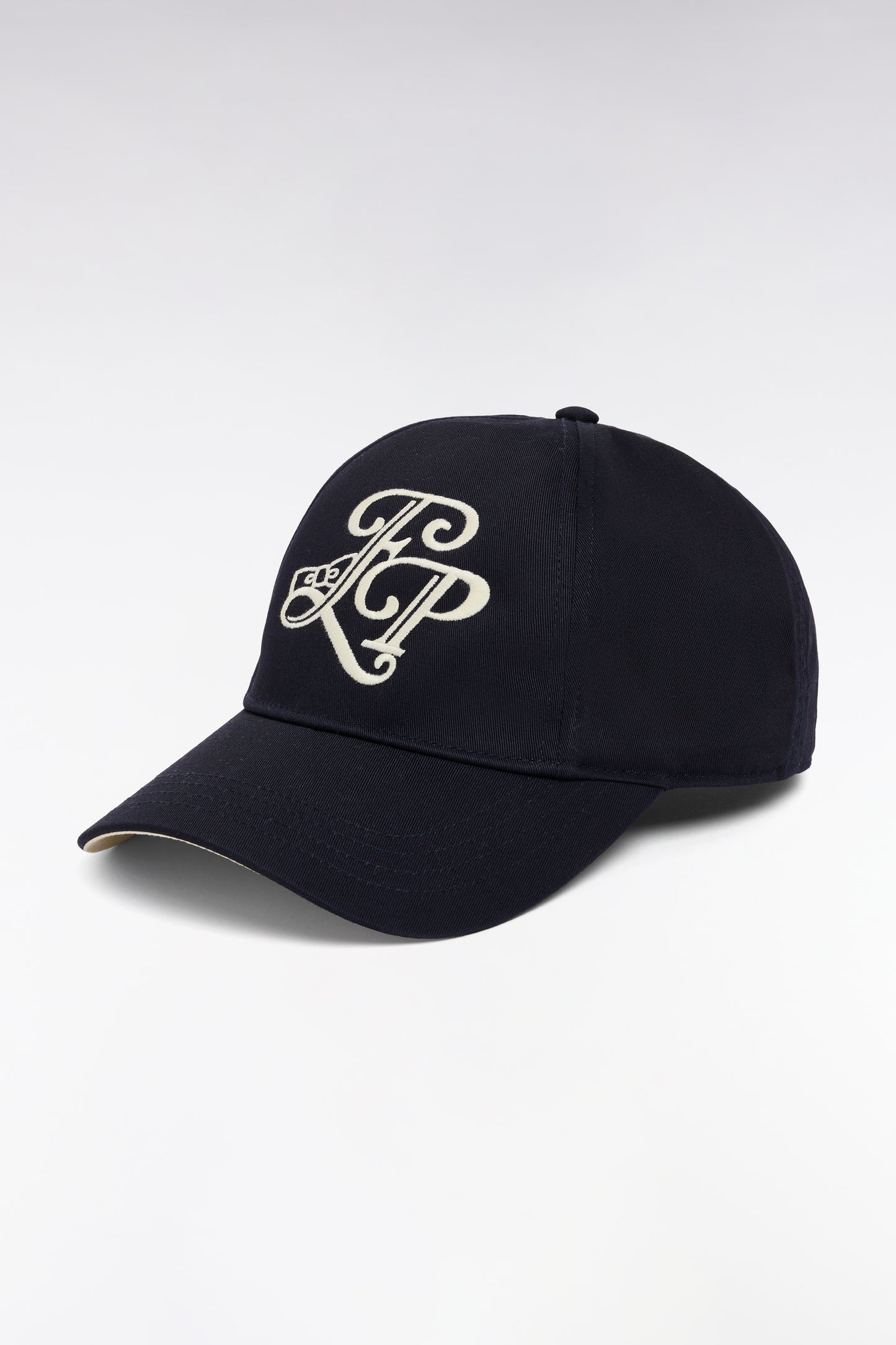 EP initials embroidery navy cotton twill cap