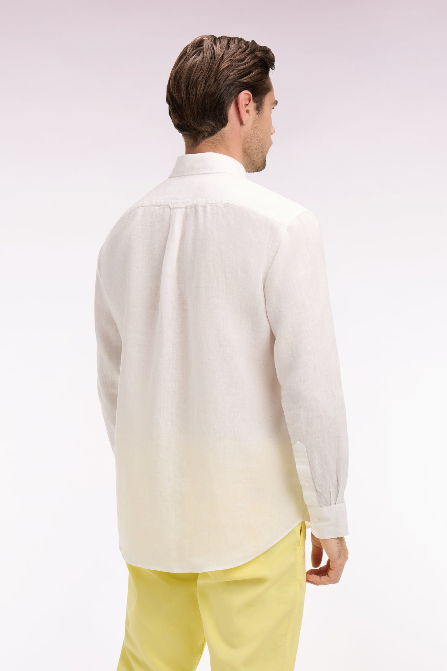Straight white linen shirt