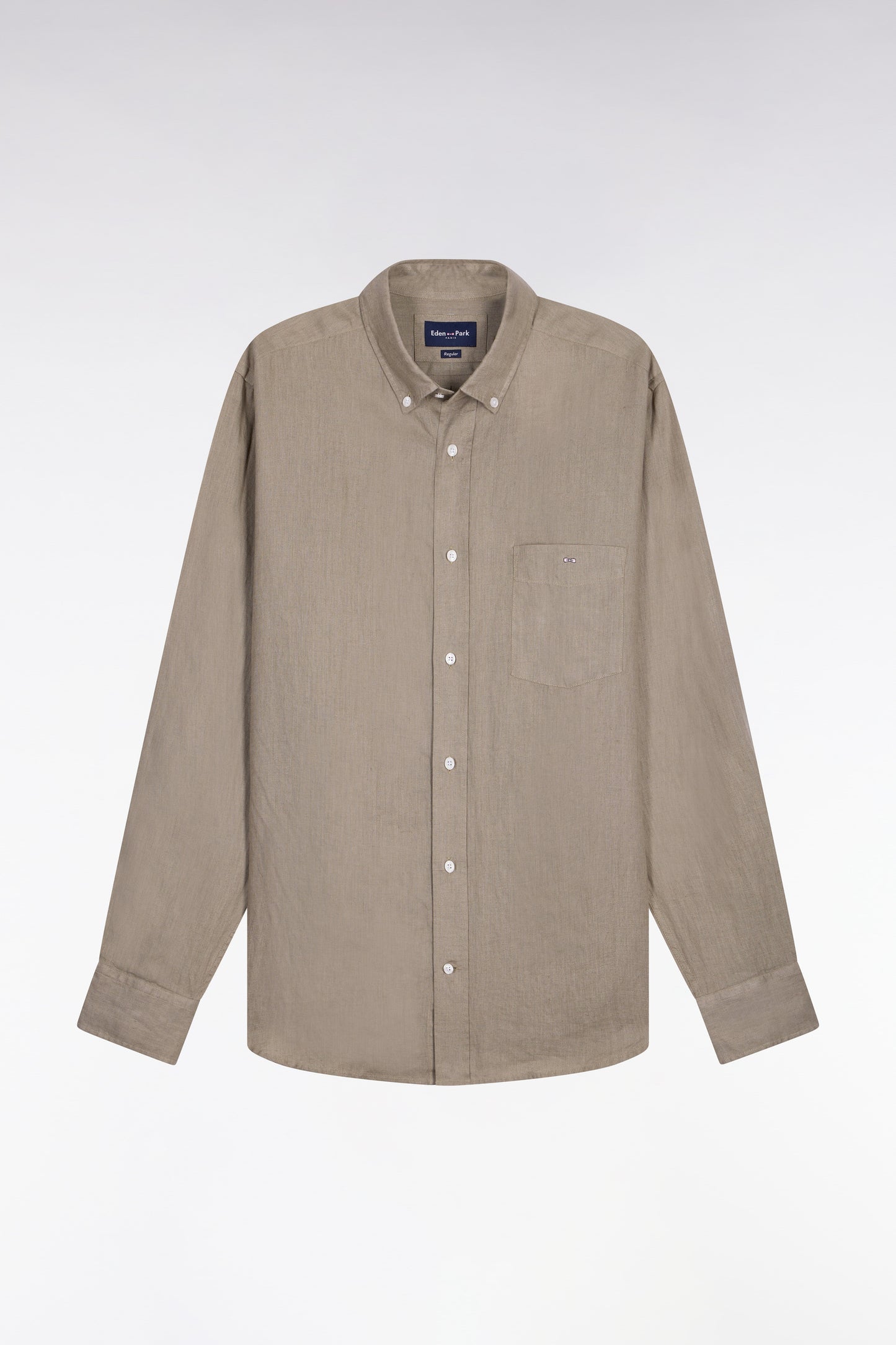 Straight brown linen shirt