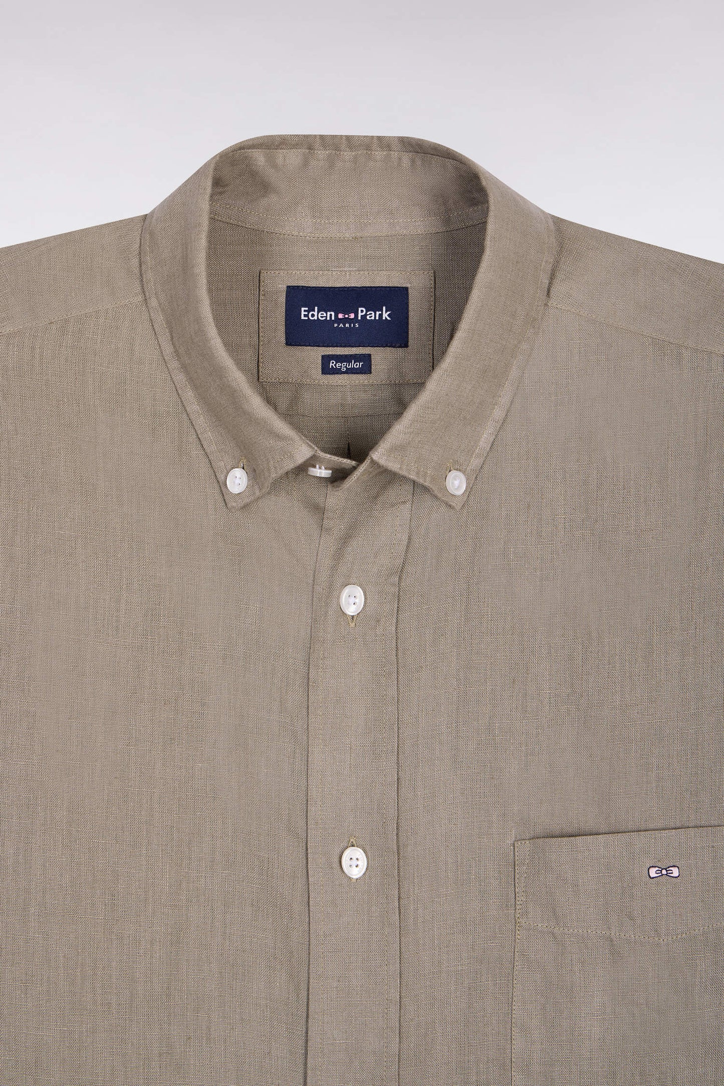 Straight brown linen shirt