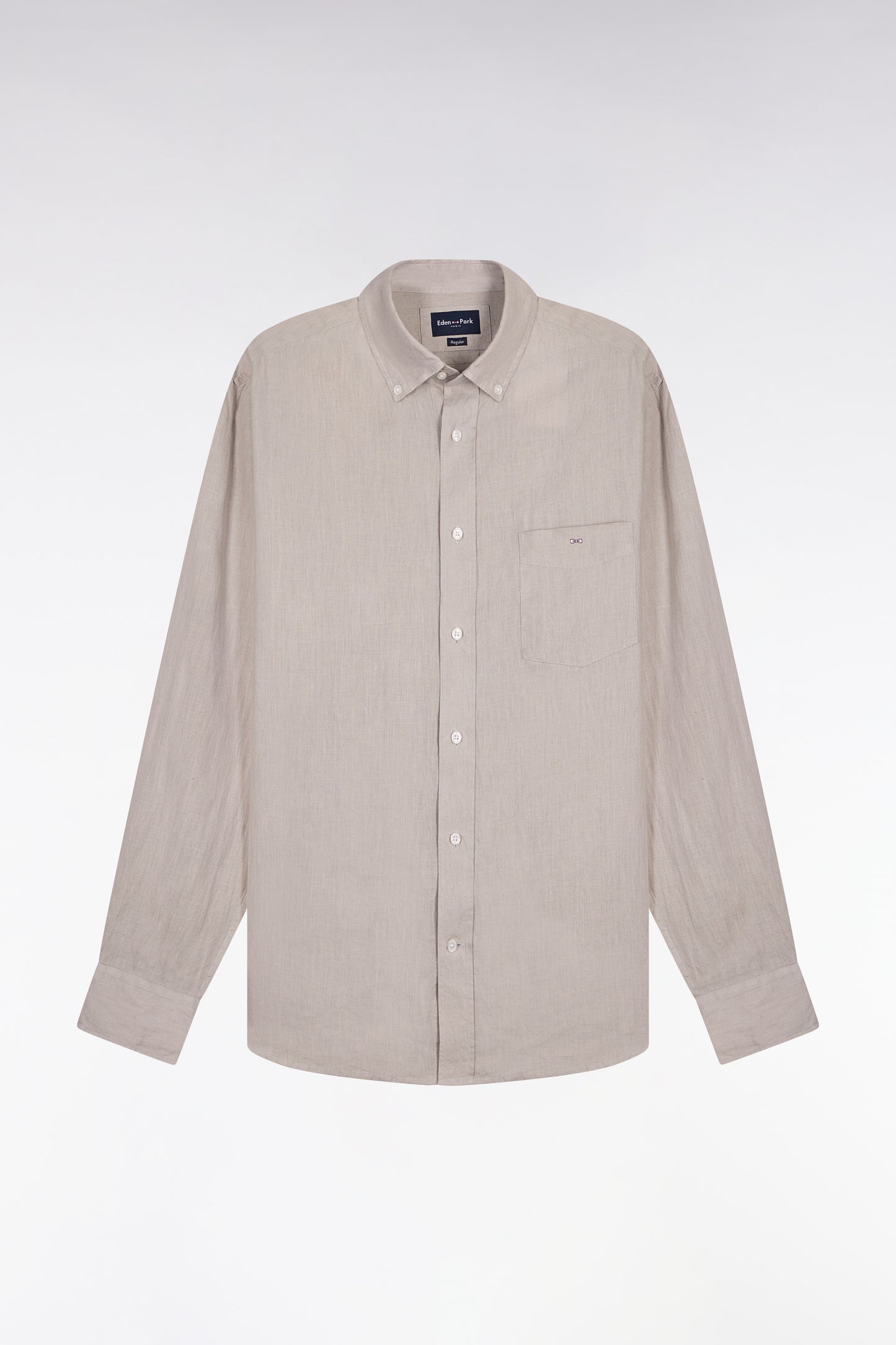 Straight gray linen shirt