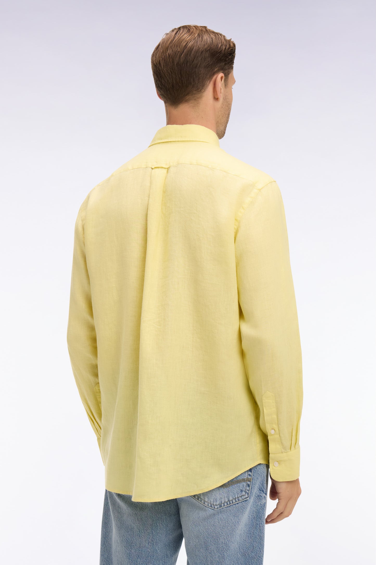 Straight yellow linen shirt