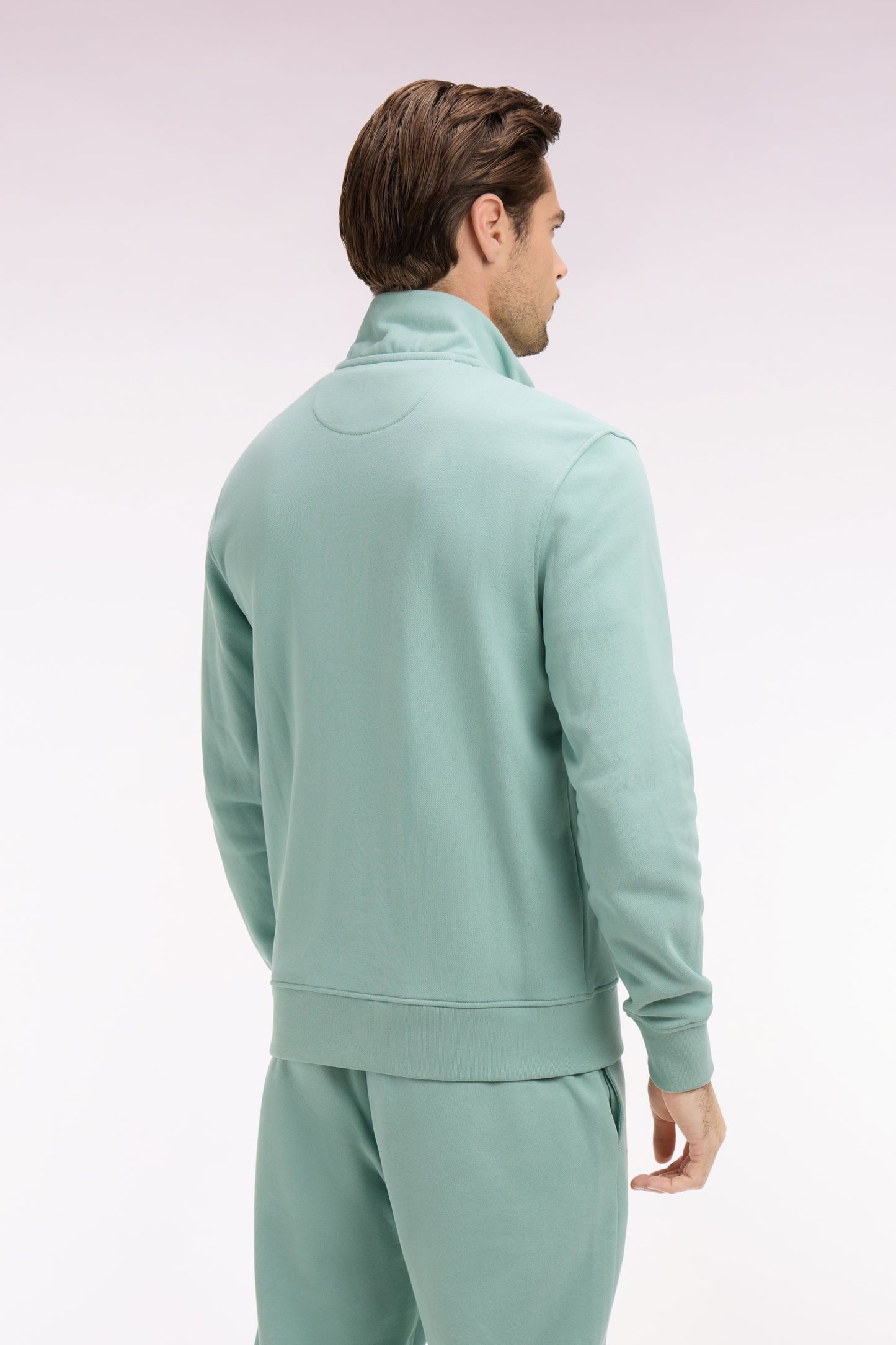 Straight shirt in sea green linen