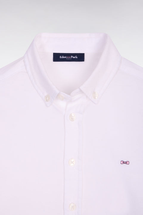 Chemise en coton blanc à col boutonné - Image 2