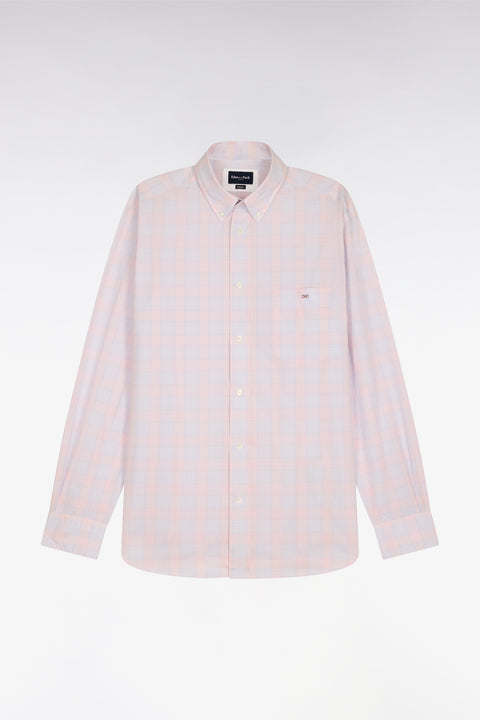 Chemise en coton à carreaux roses coupe regular - Image 2