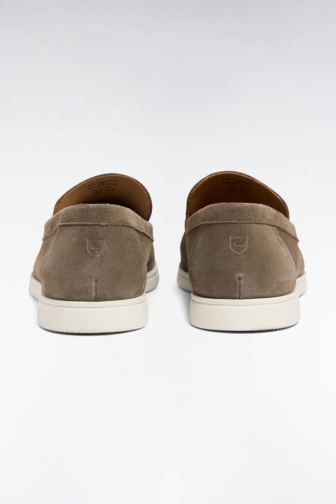 Mocassins en croûte de cuir suédé gris foncé - Image 3