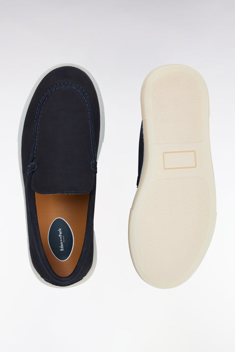 Navy nubuck slip-on sneakers - Image 3