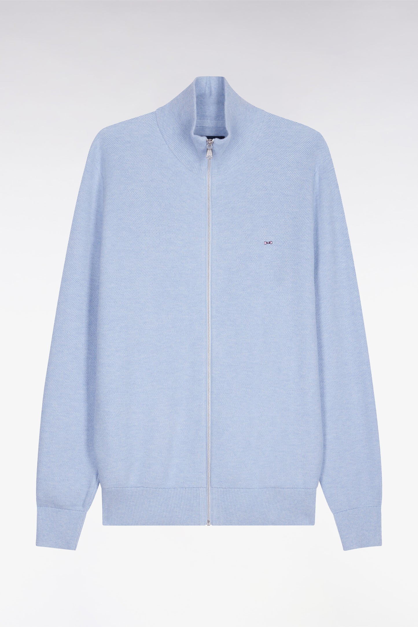 Cardigan zippé en coton ciel