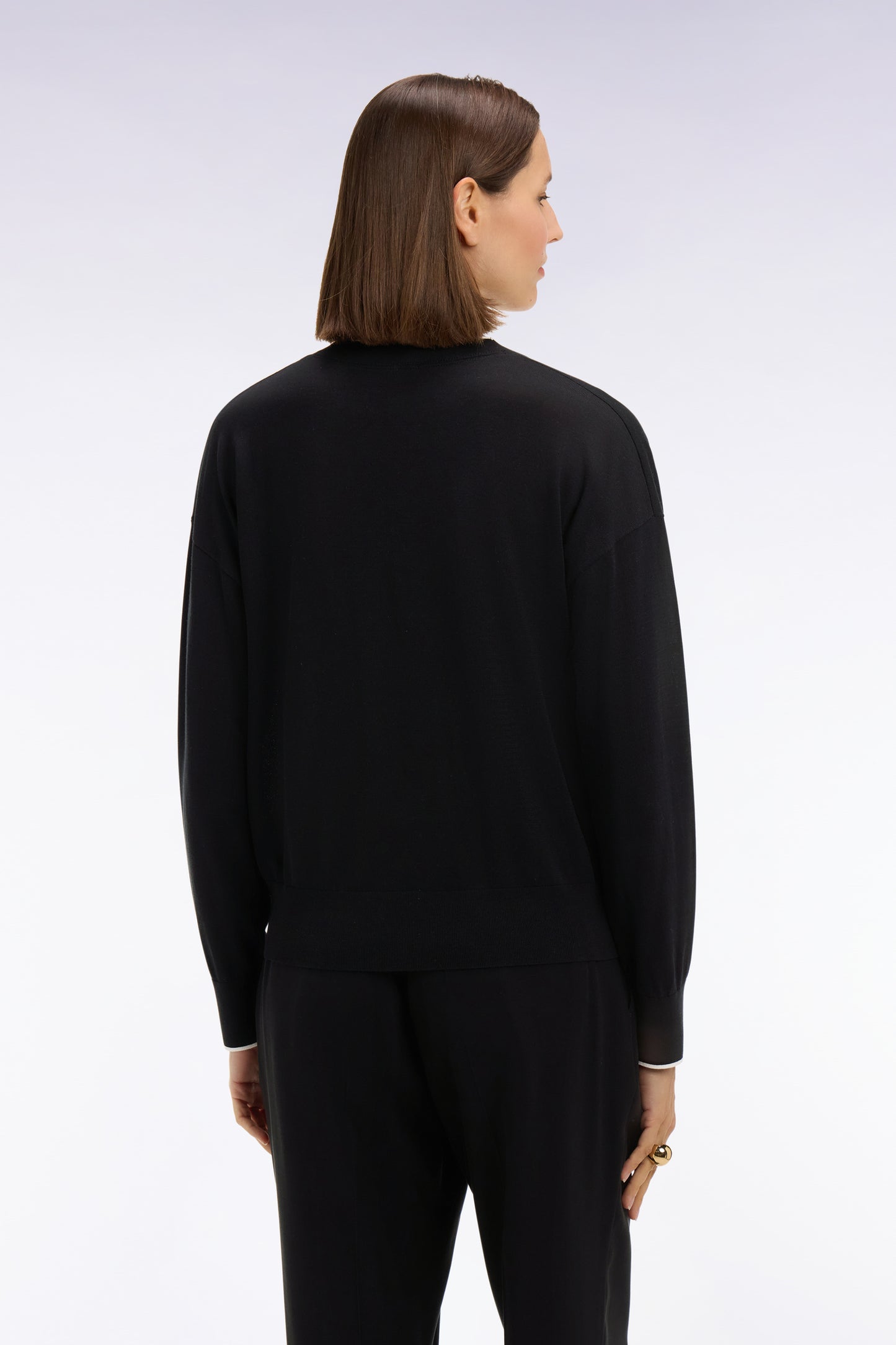 Cardigan boutonné col V noir