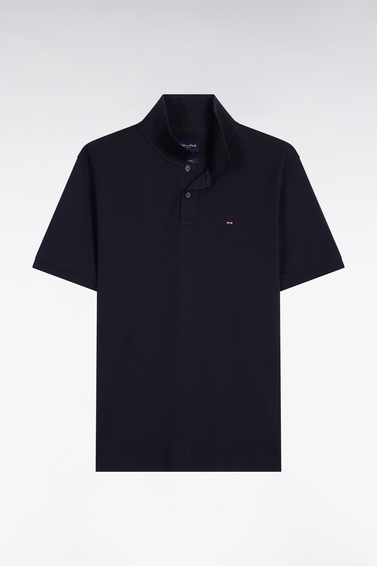 Polo à manches courtes en coton marine coupe regular