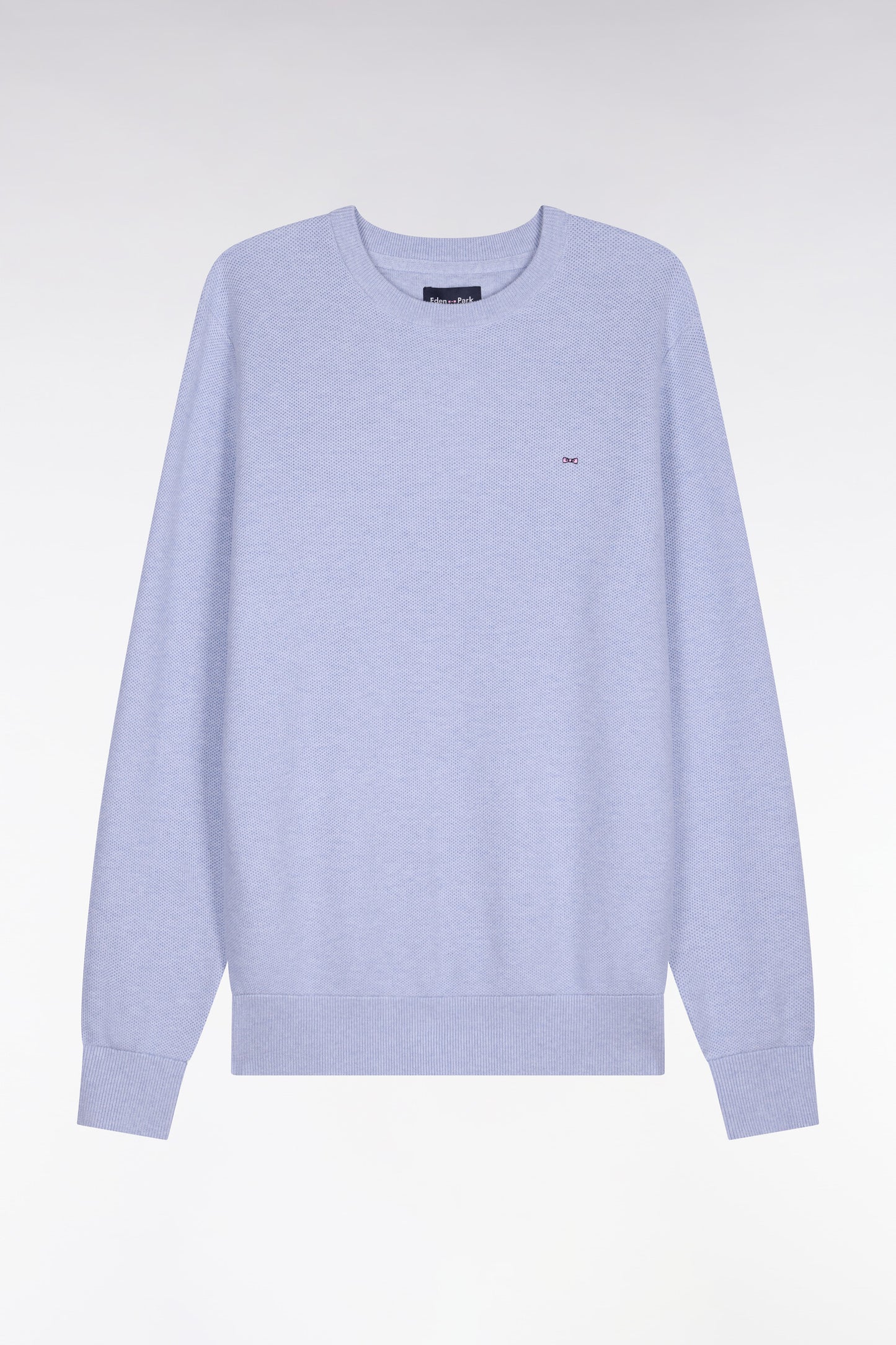 Sky cotton round-neck sweater