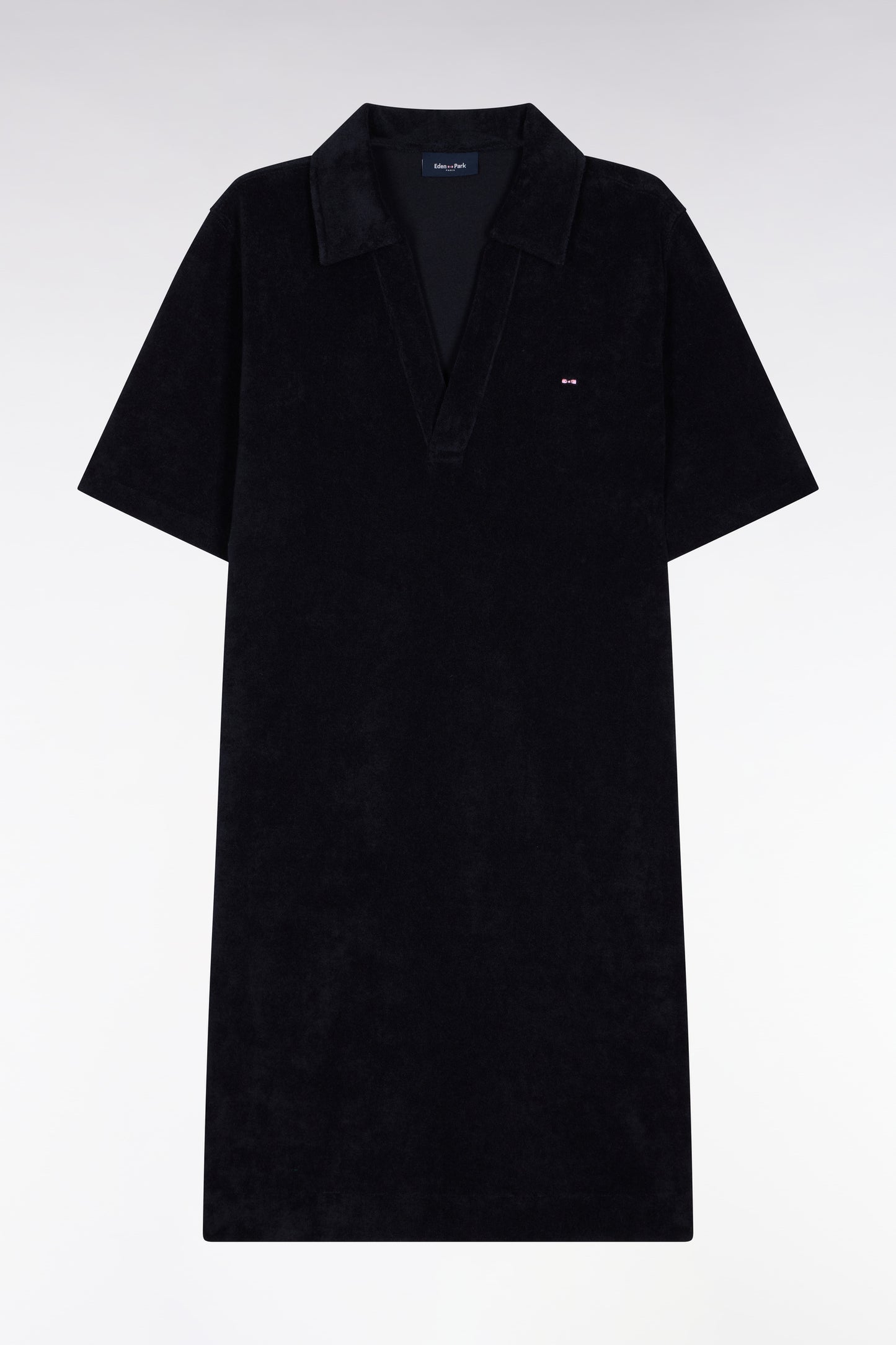 Robe courte en éponge marine coupe droite