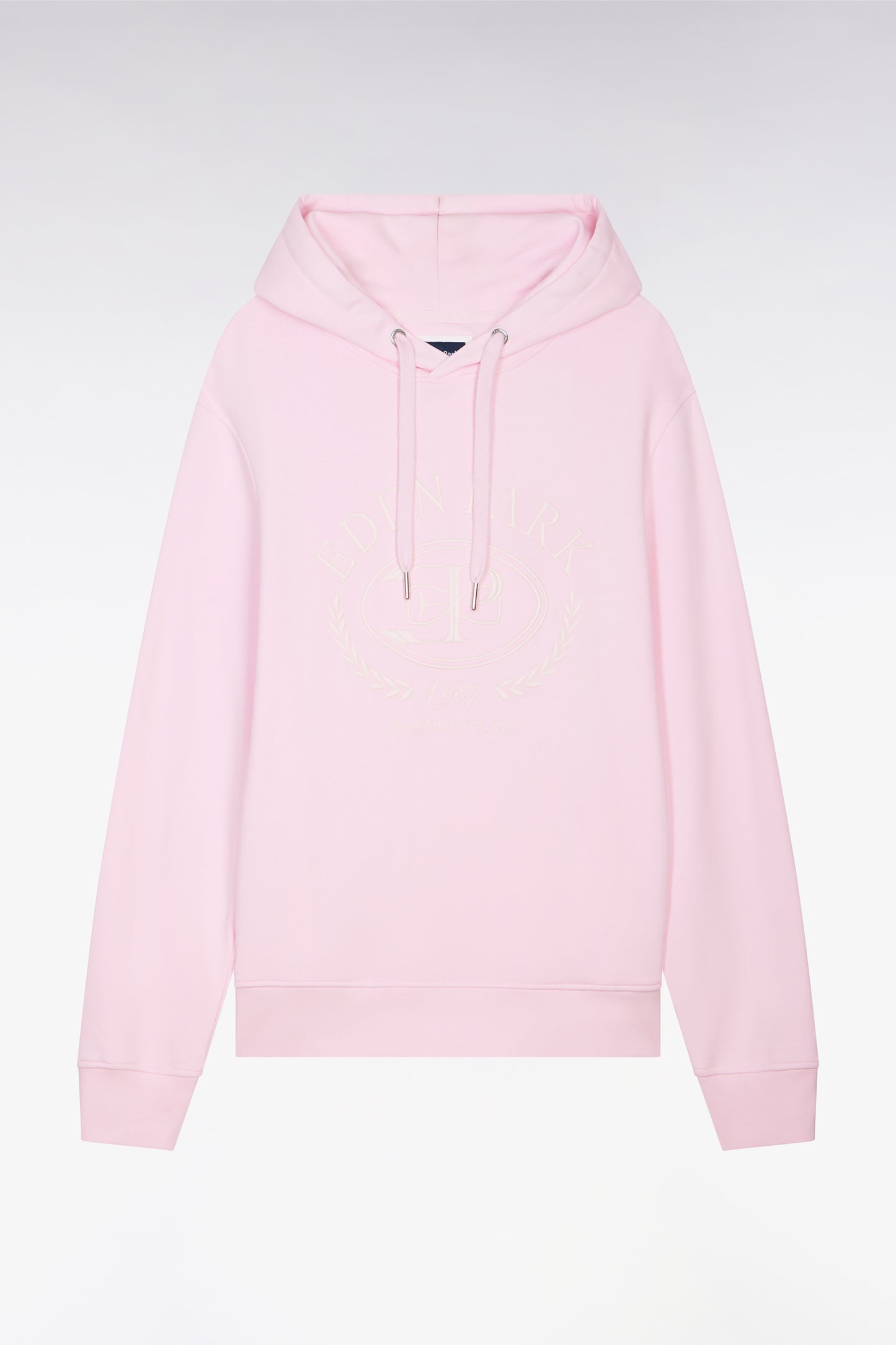 Pink embroidered hoodie