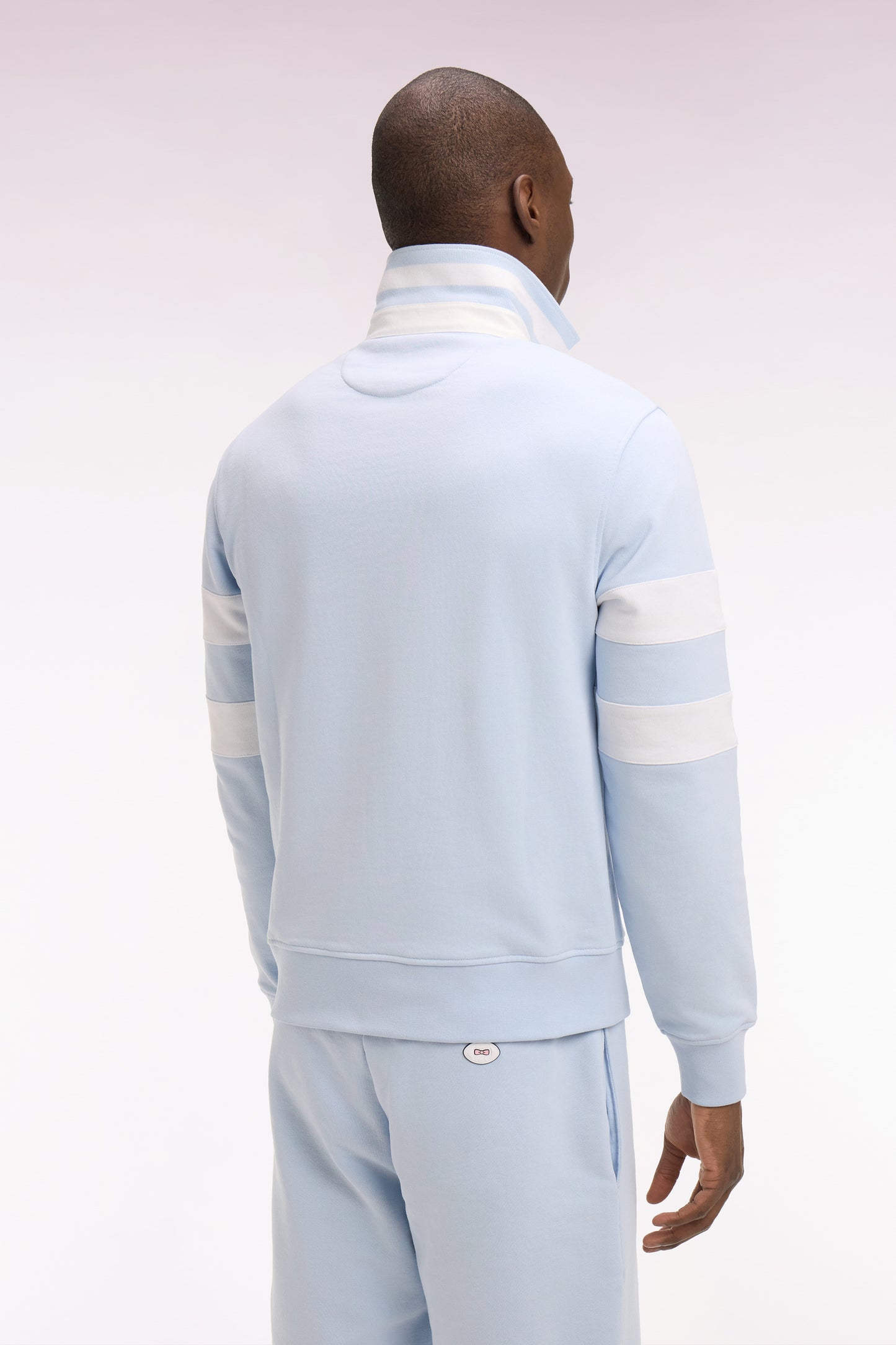 Regular fit sky fleece jersey collar sweatshirt