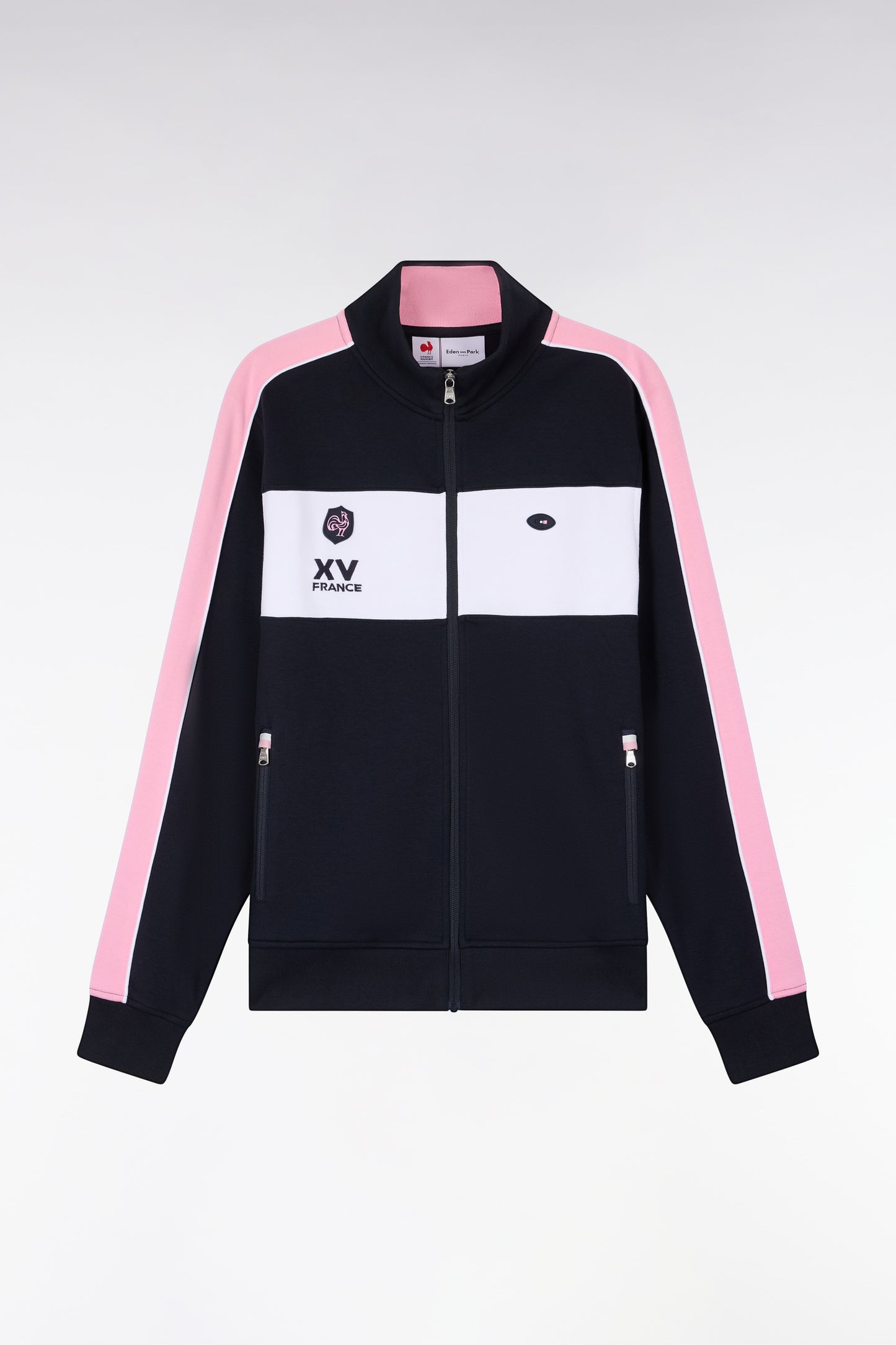 Sweatshirt zippé XV de France marine coupe regular