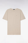 T-shirt à manches courtes en coton Pima beige coupe regular