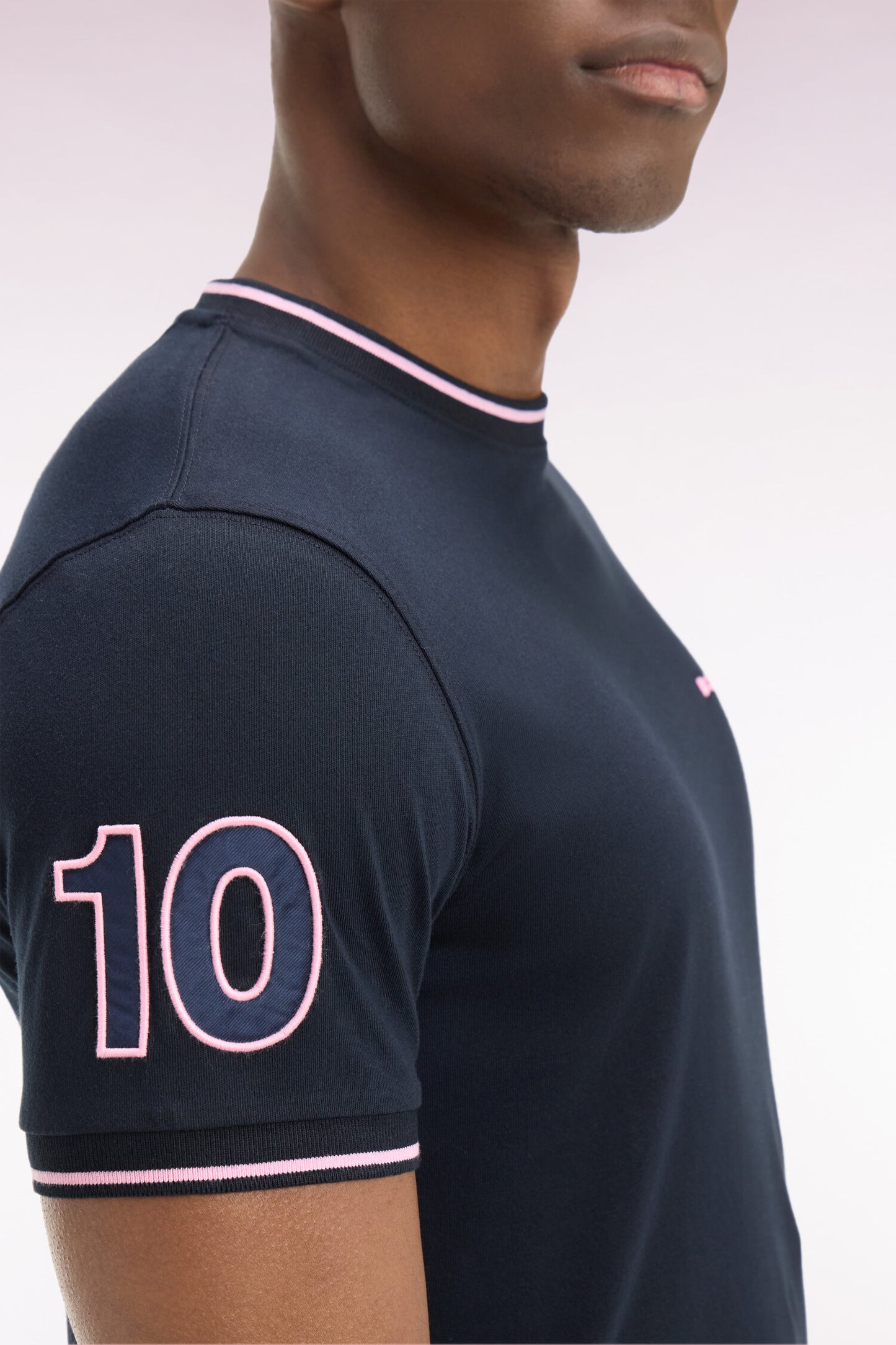 T-shirt à manches courtes en coton marine