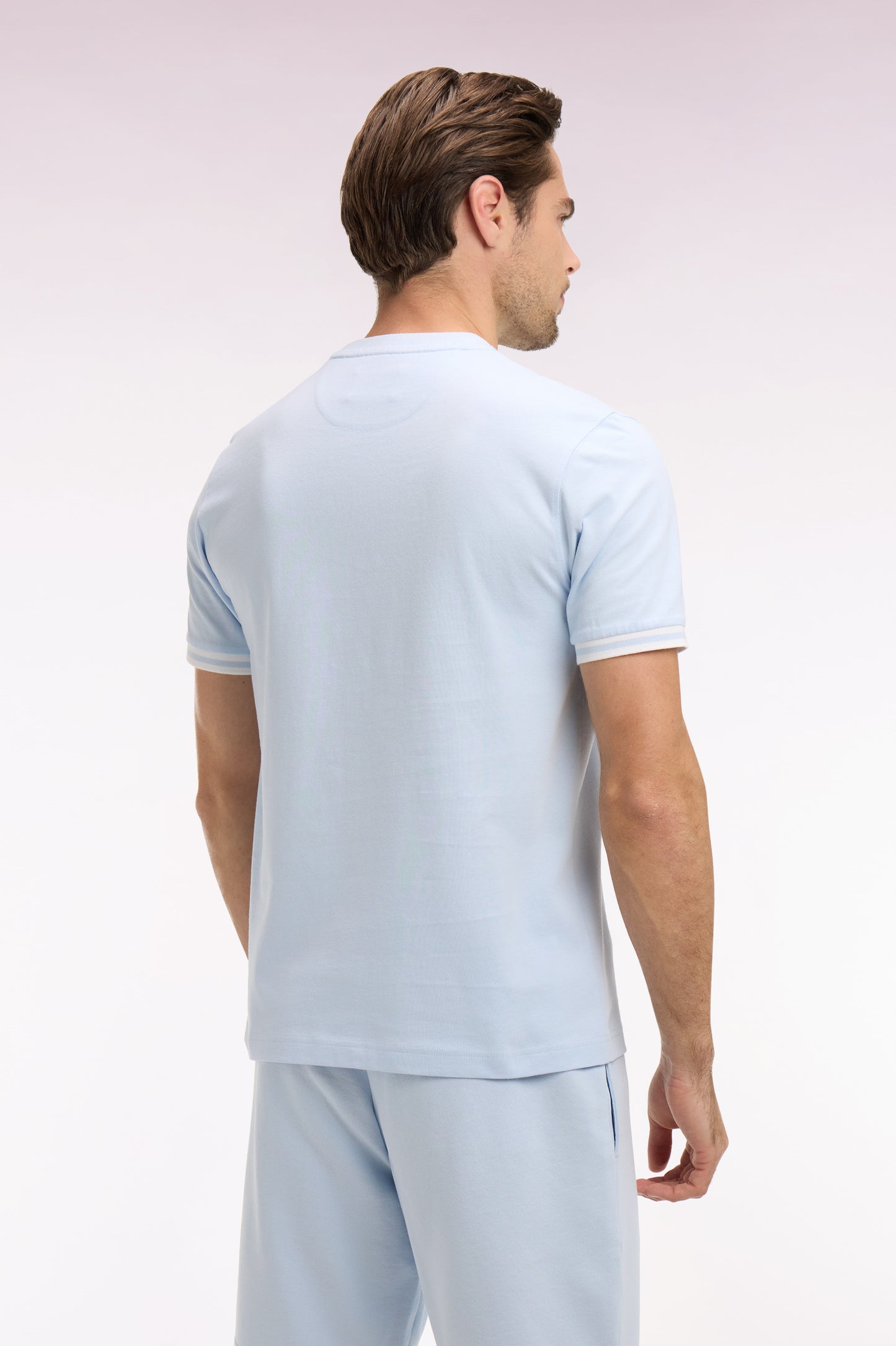 T-shirt à manches courtes en coton ciel coupe regular