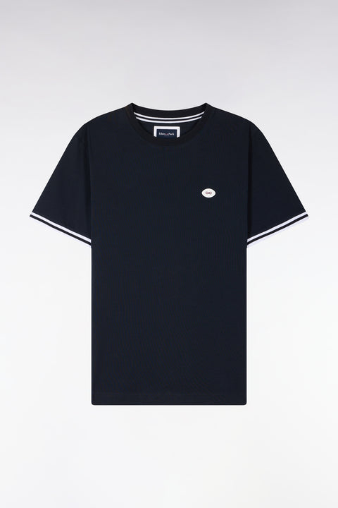 T-shirt à manches courtes en coton marine coupe regular - Image 2