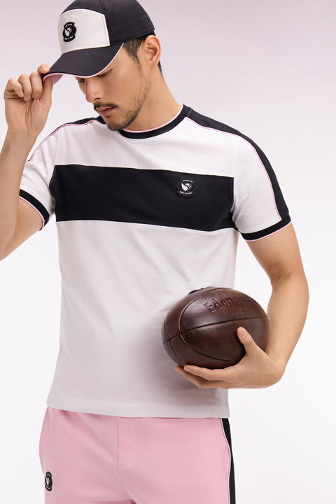 T-shirt à manches courtes New Zealand en coton blanc à découpes coupe regular - Image 1