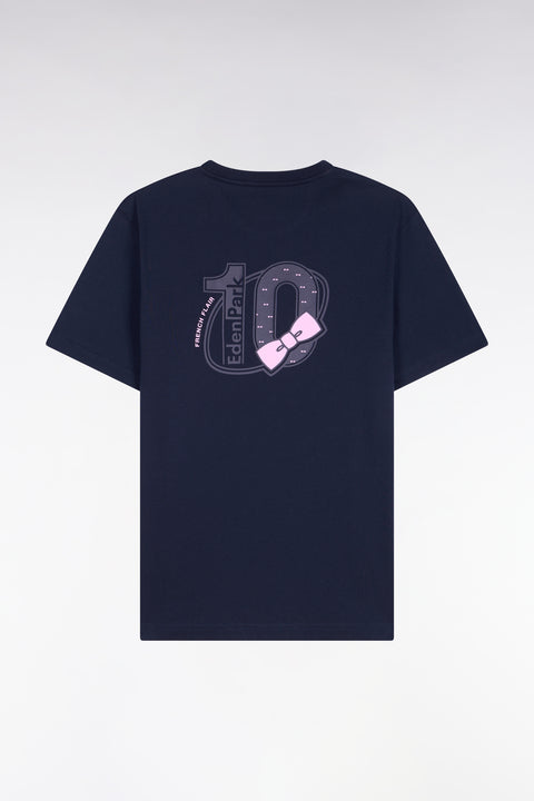 T-shirt à manches courtes marine sérigraphié coupe regular - Image 2