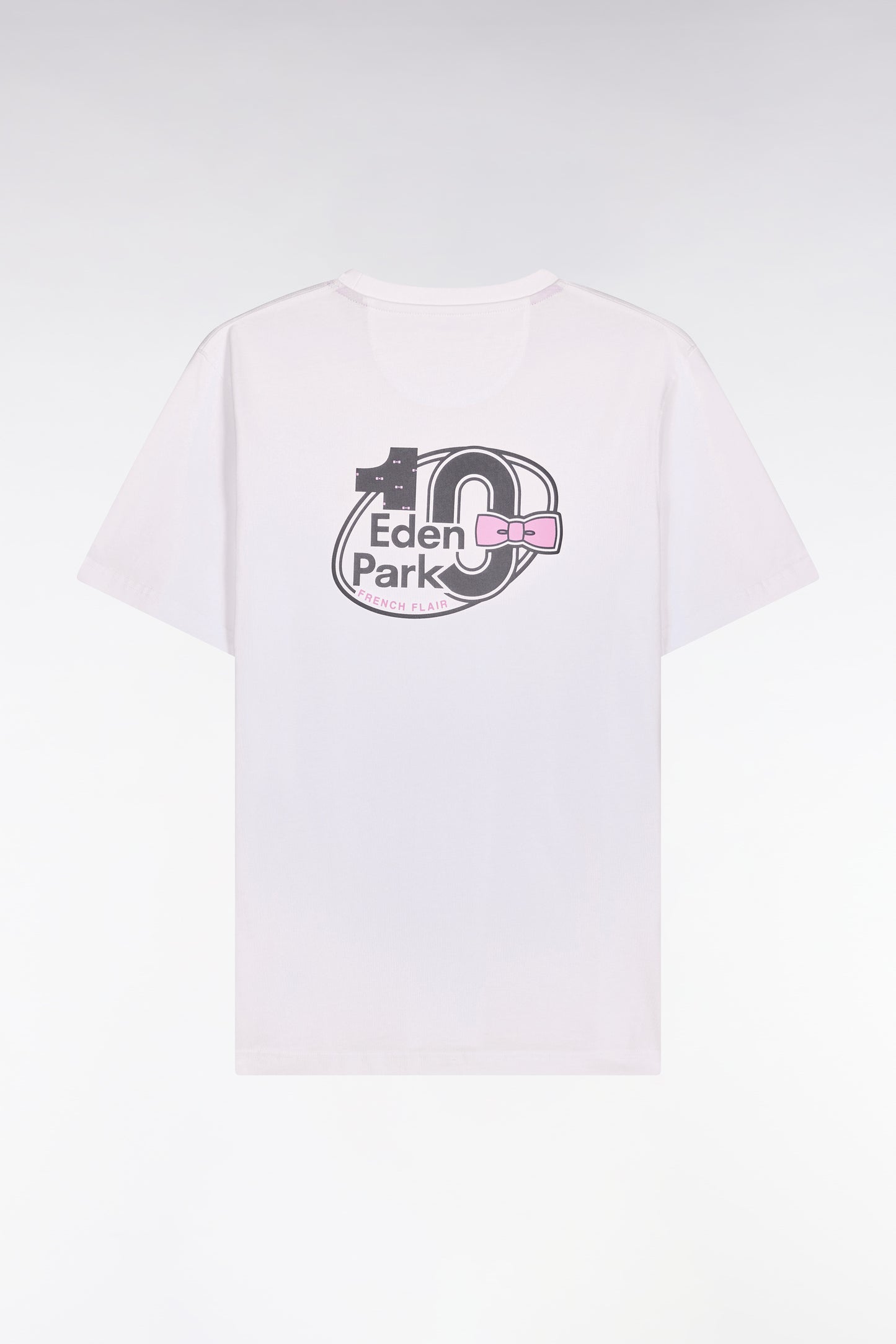 T-shirt à manches courtes blanc sérigraphié coupe regular