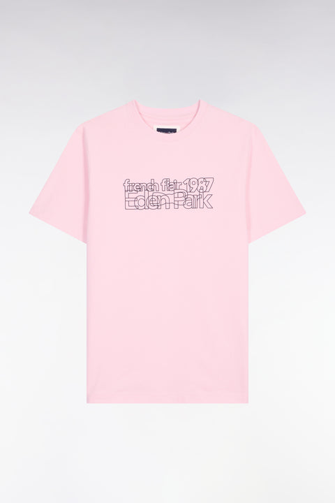 T-shirt à manches courtes sérigraphié rose coupe regular - Image 2