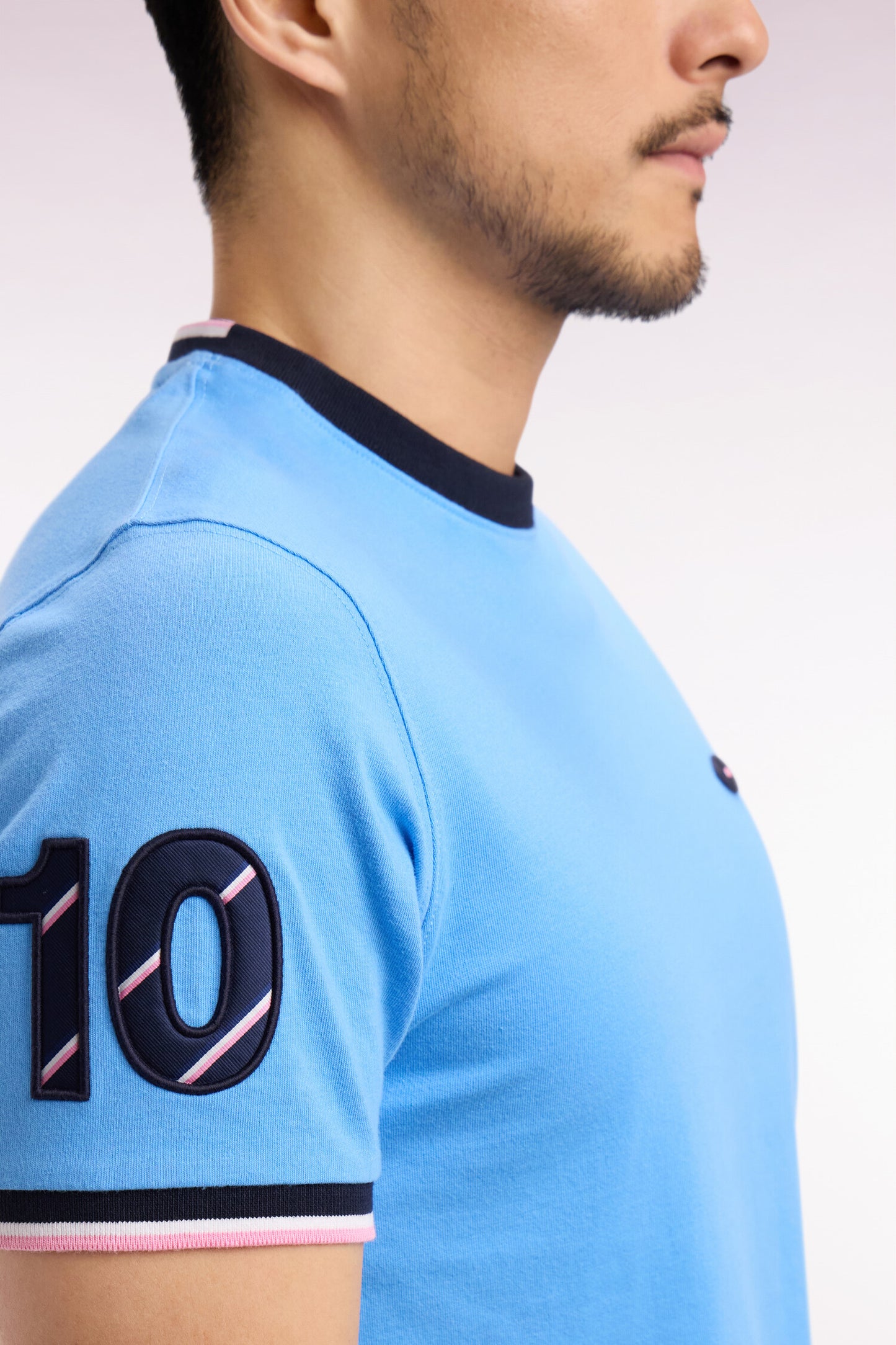 T-shirt XV de France à manches courtes en coton bleu coupe regular