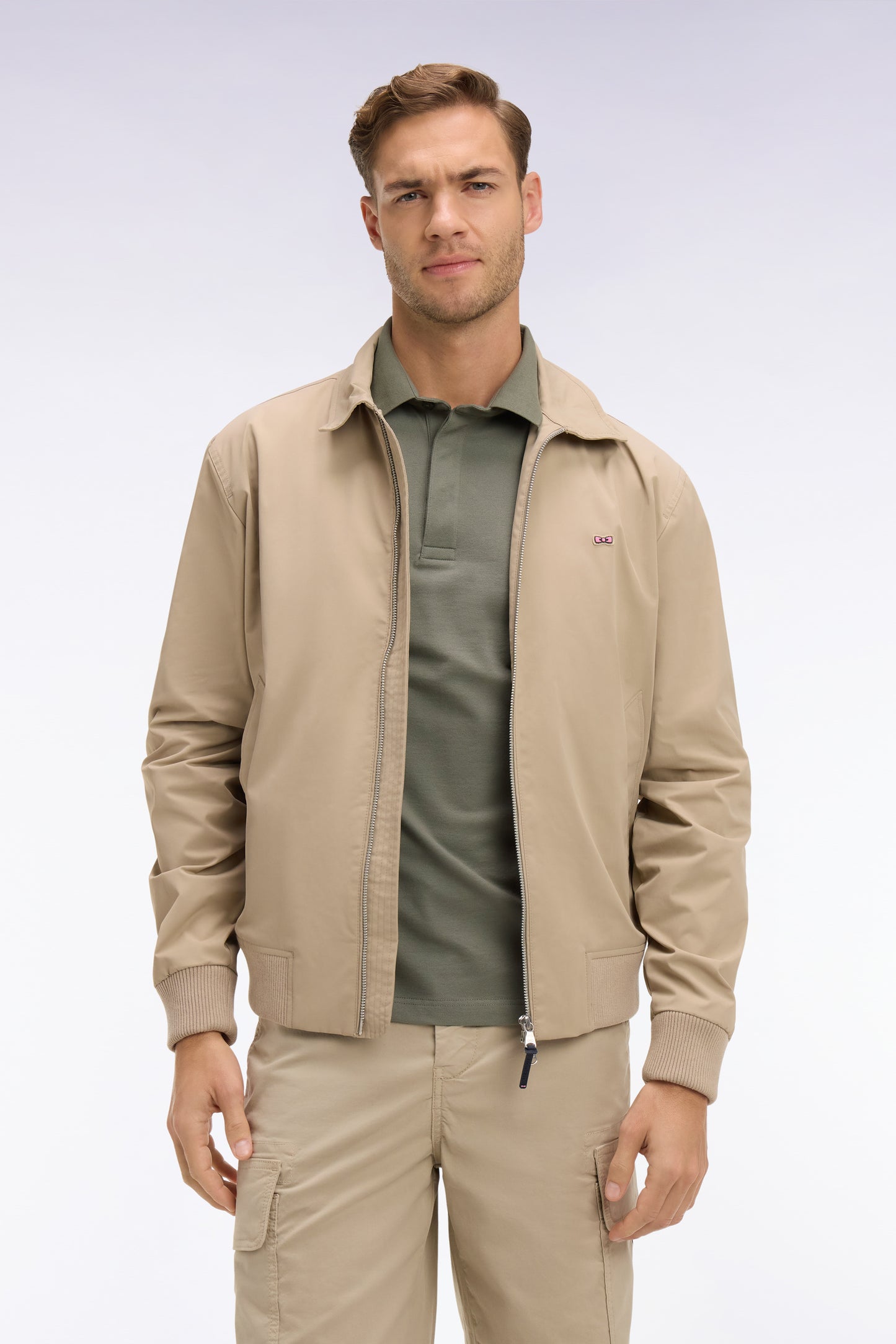 Beige nylon jacket