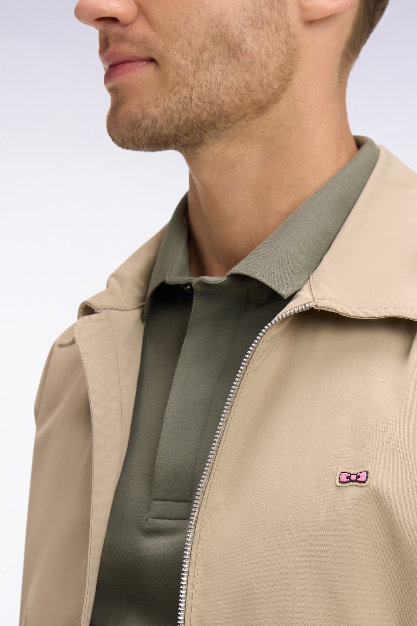 Beige nylon jacket
