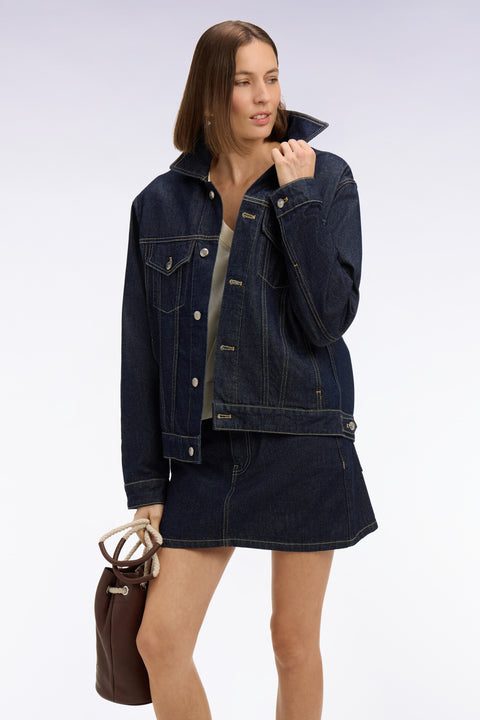 Blouson en denim brut coupe oversized - Image 1