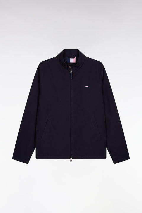 Blouson à col motard en nylon marine - Image 2