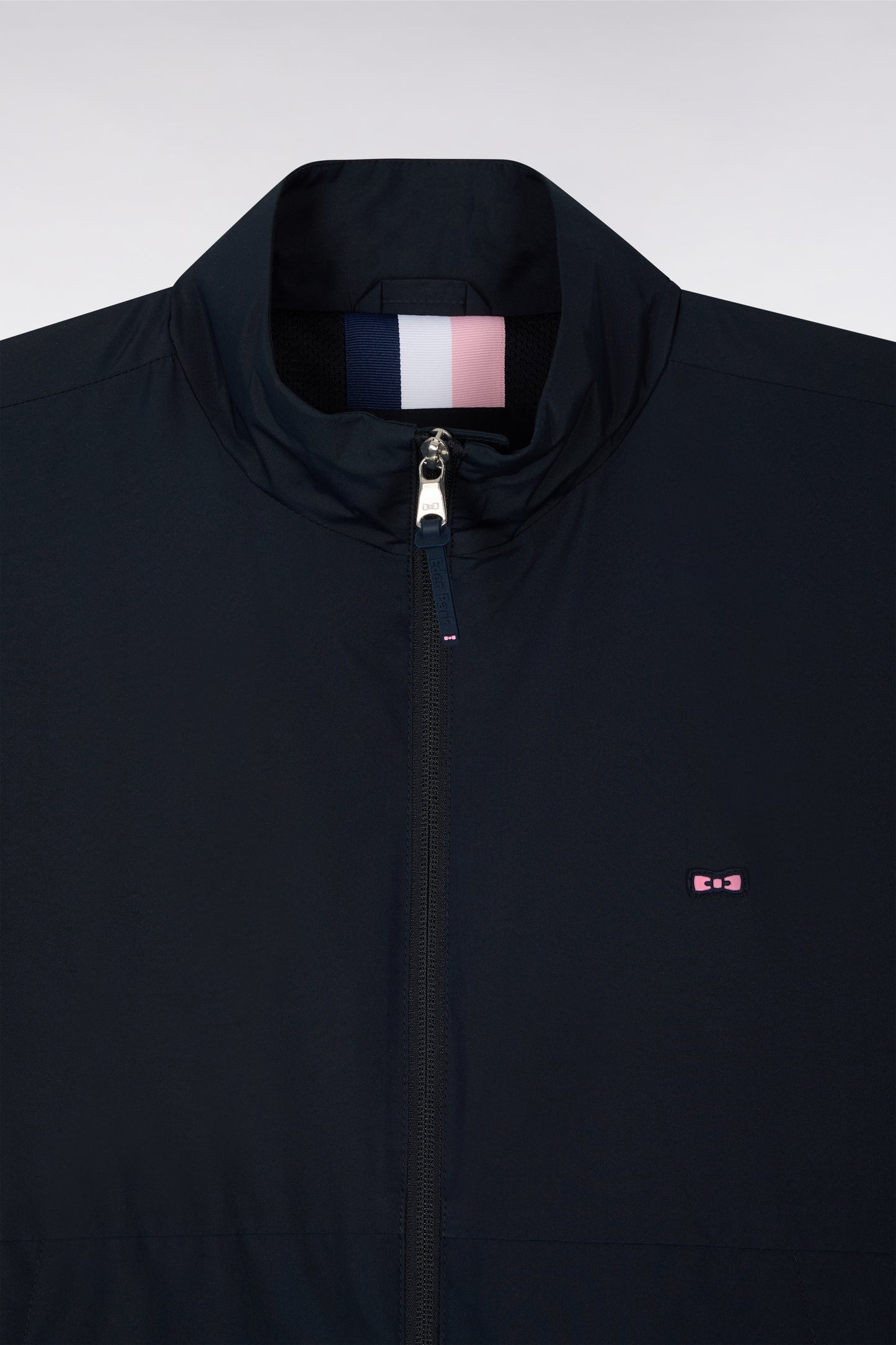 Navy nylon windbreaker
