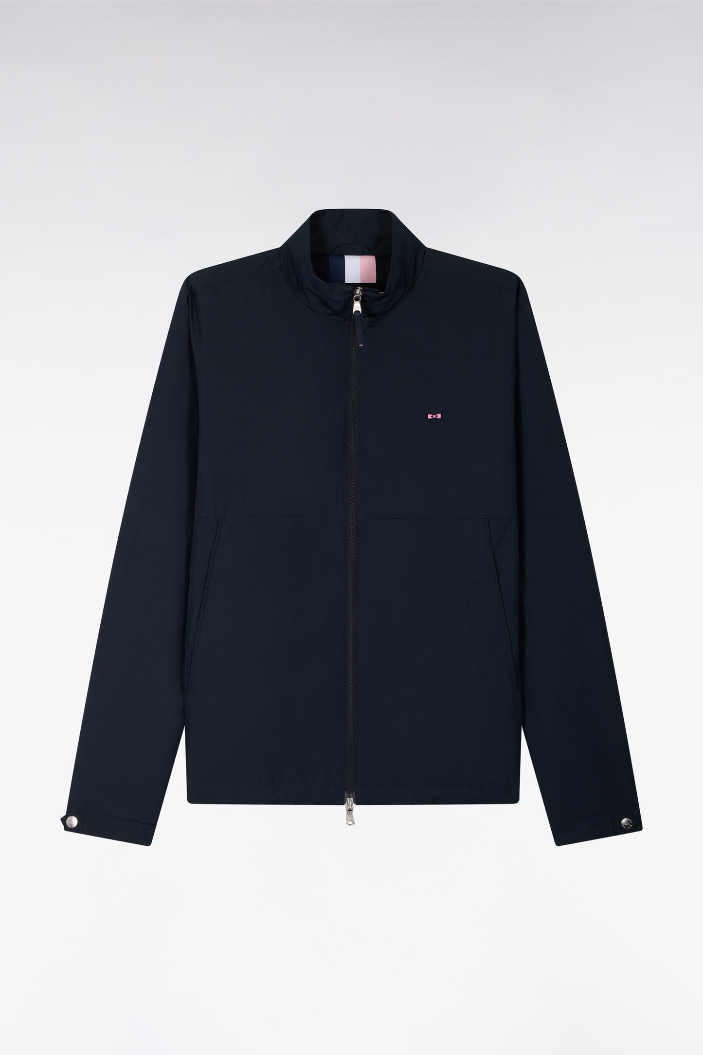 Navy nylon windbreaker